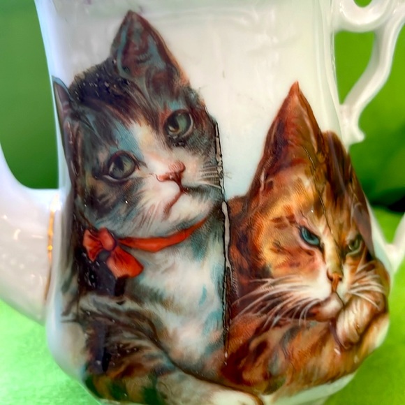 CAT TEAPOT Creamer / 
Unique Handles - Picture 2 of 5